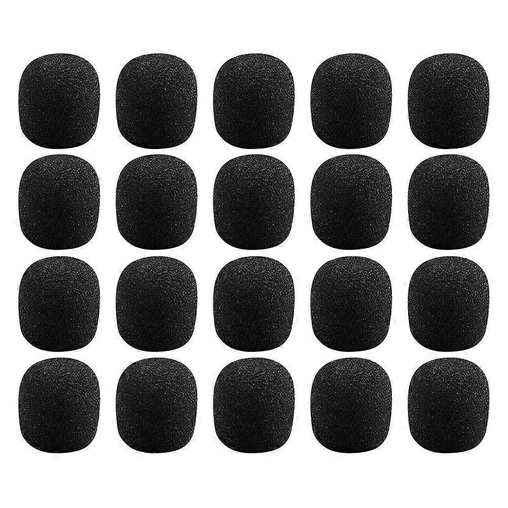 40Pcs Practical Lapel Microphone Covers Supple Sponge Microphone Covers