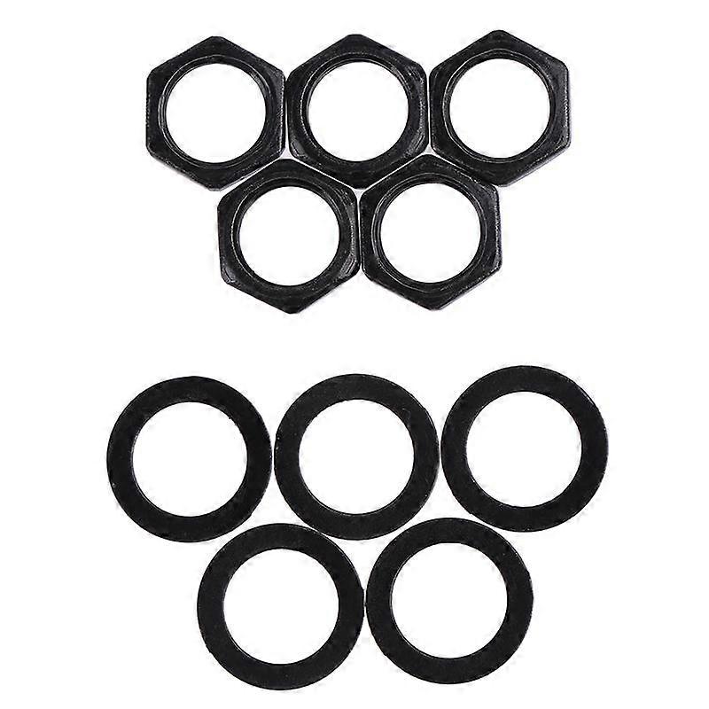 5 Pcs Electric Guitar Output Input Jack Socket Nuts Washers Gaskets Part