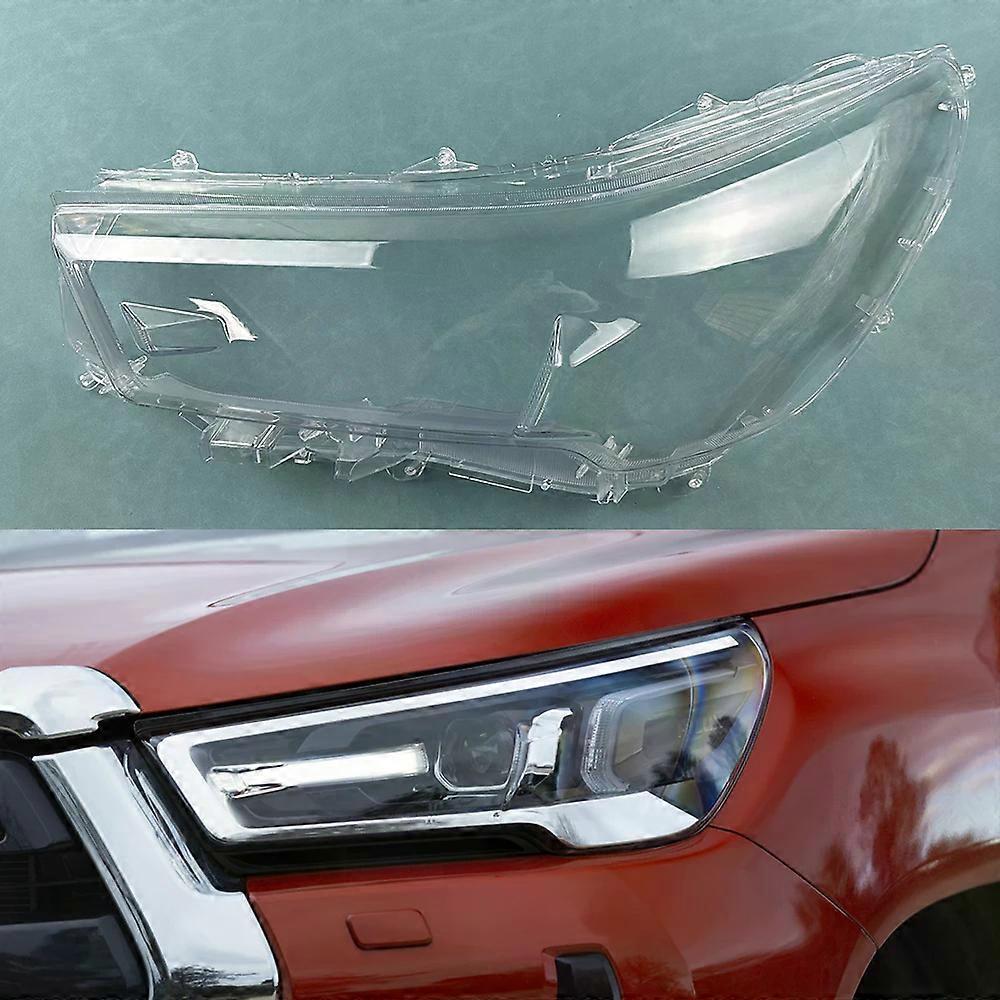 For Toyota Hilux 2019 2020 Headlamp Transparent Cover Lamp Shade Headlight Shell Lens Plexiglass Replace Original Lampshade