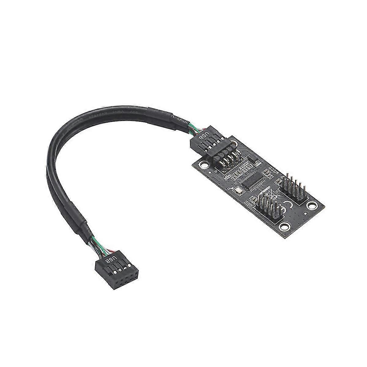 Usb Hub Usb Splitter Usb2.0 9pin To Dual 9pin Hub Adapter Riser Motherboard Usb 9pin Connector 1 To