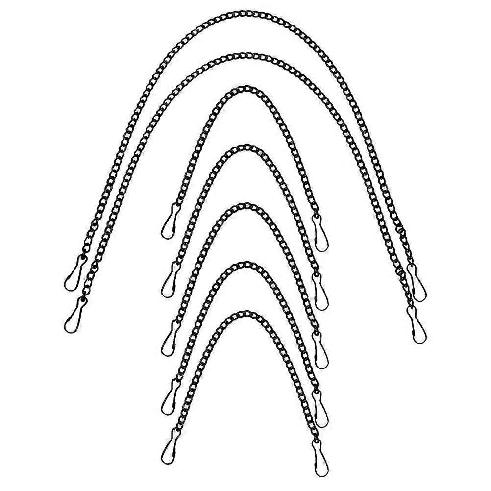 Black Hanging Chain for Signs 7Pcs Picture Hanging Chain with Hooks Set