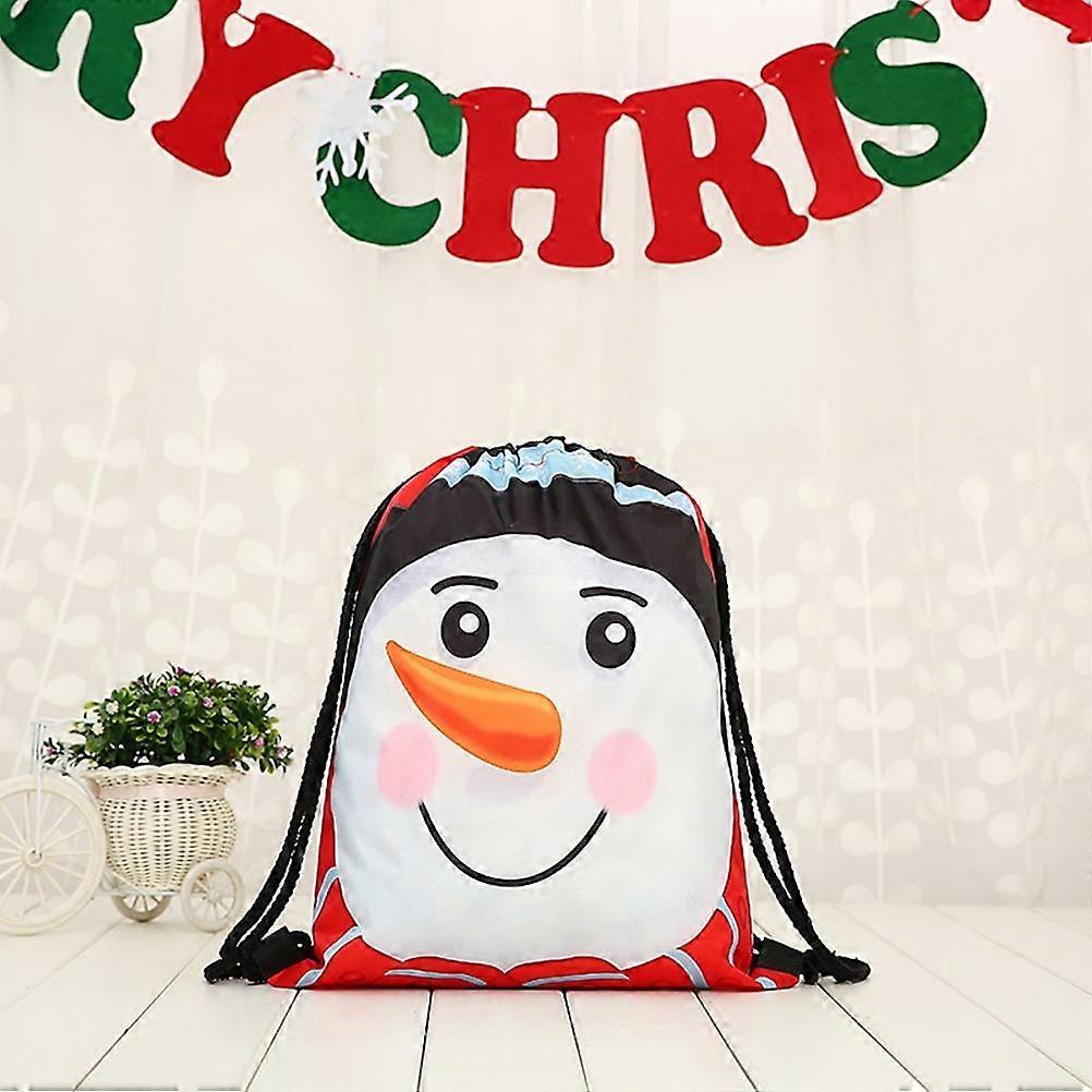 Christmas Drawstring Backpack for Gift Holding 5Pcs Assorted Bags