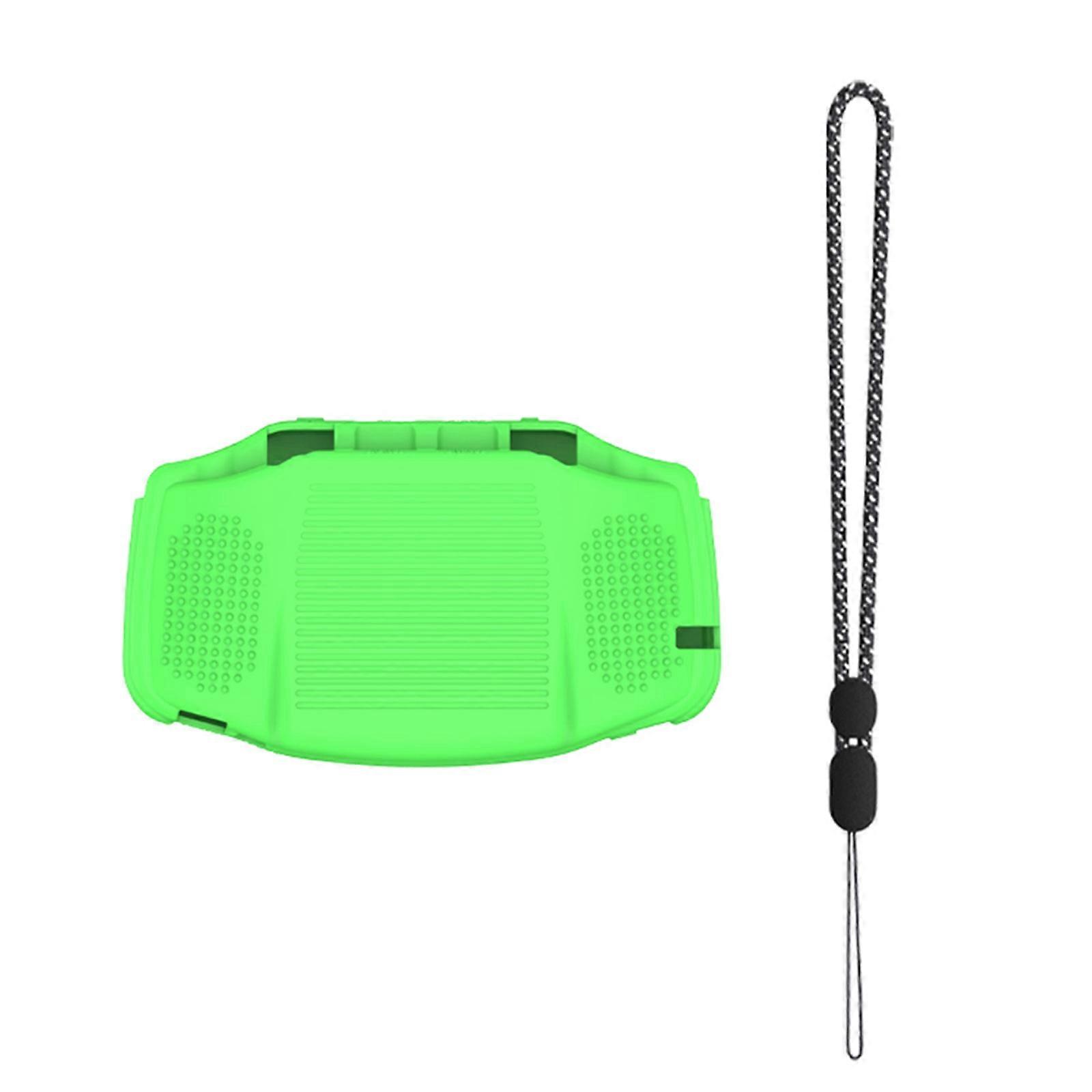 Silicone Cover Sleeve Shell for RG34XX Gamepad Flexible Housing Shockproof Skin Game Console Scratchproof Soft Case  Luminous green