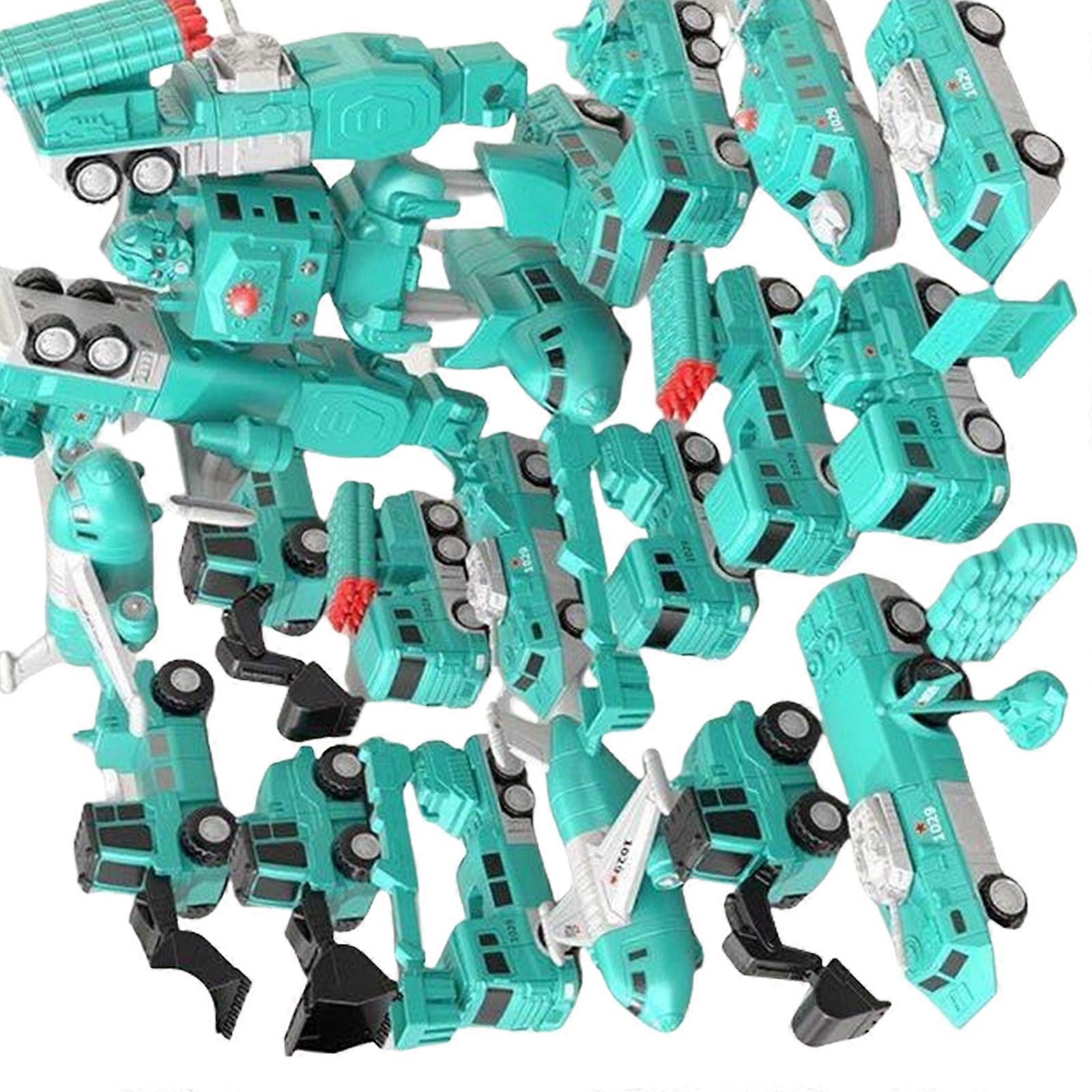 Robot transformabil de jucărie cu magnet, asamblare de jucării auto, magnet pentru copii, cadouri, vehicule mici pentru mașini, set de robot transformabil mare, multicolor