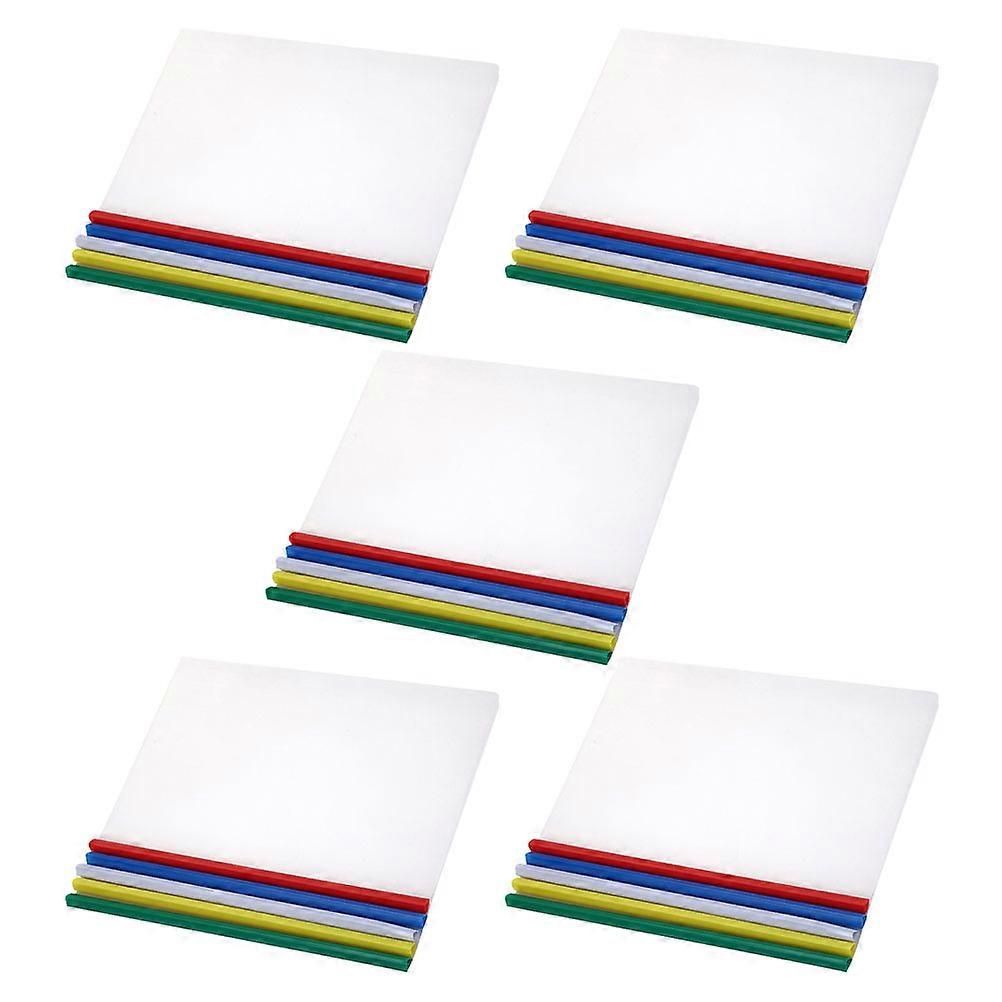 Office Use Plastic File Folder with Sliding Bars Assorted Color 25Pcs