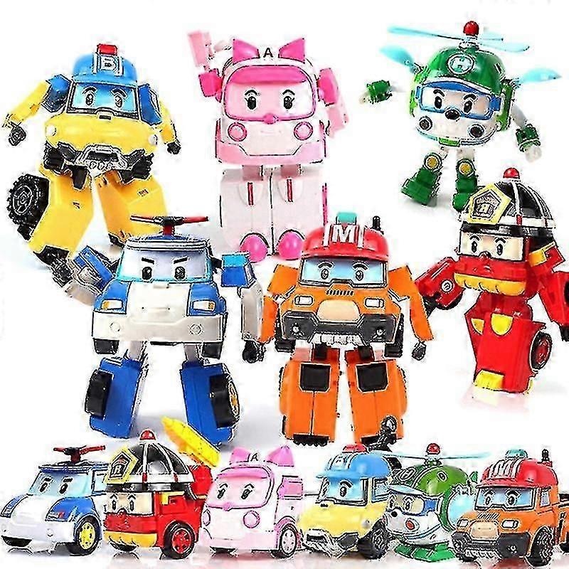POLI Transformation Toy Set Poli Transformation Police Car Rescue Team Auto Robot toy set