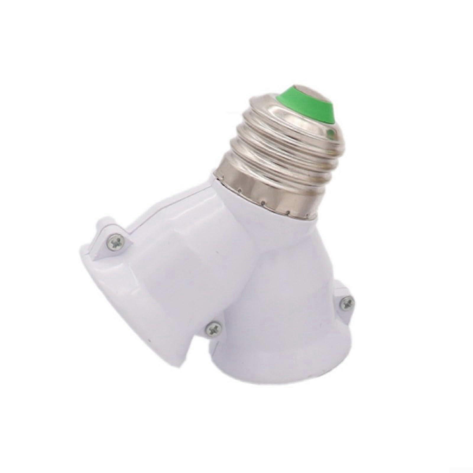 220V E27 Socket Splitter Adapter TwoOutput Lamp Splitter Standard Lamp Holder Compatible With Various Bulbs Up To 20W