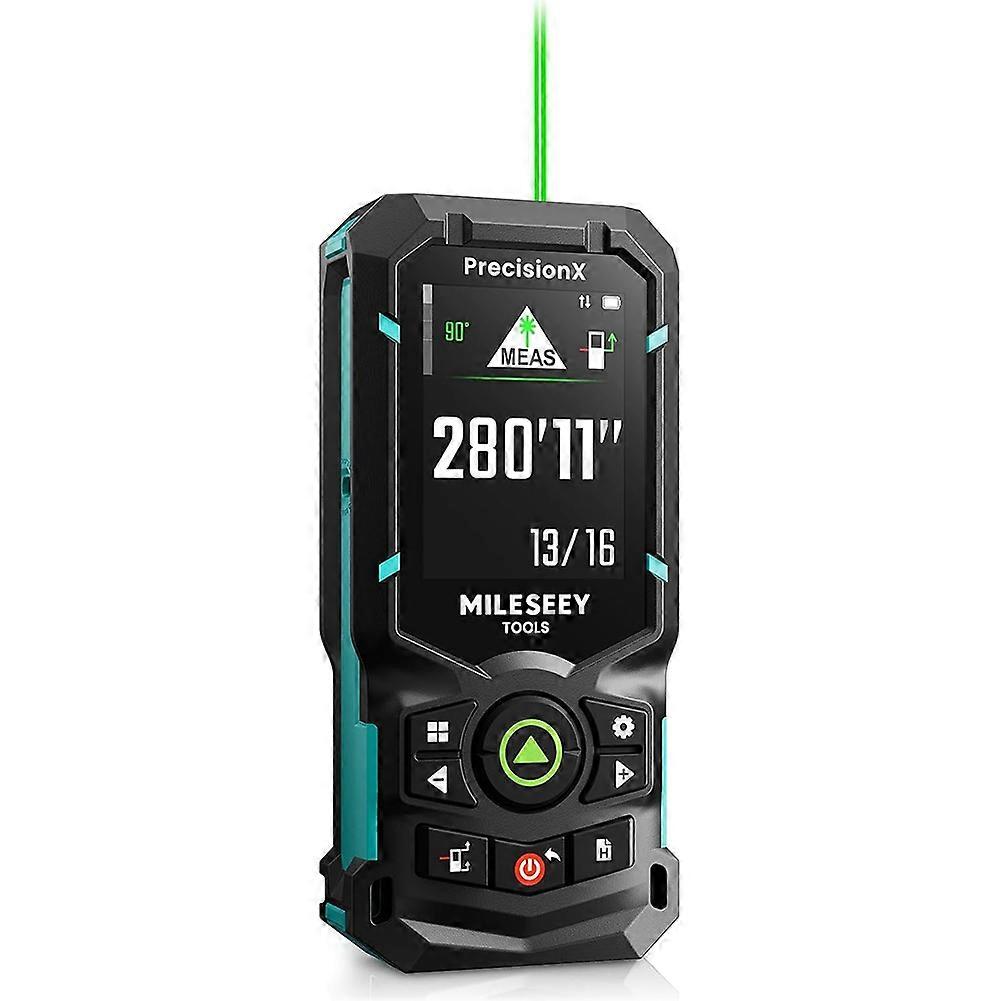 Laser Distance Measure - 400ft Laser Measure, Laser Alignment, Rechargeable, Backlit Display, Area/Volume Measurement MILESEEY