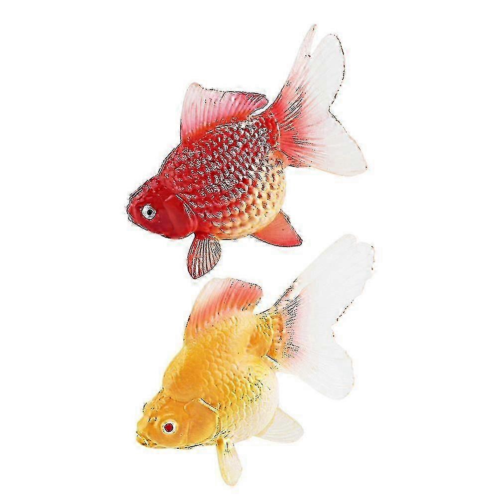 2Pcs Simulation Goldfish Fish Model Fish Goldfish Model Artificial Goldfish