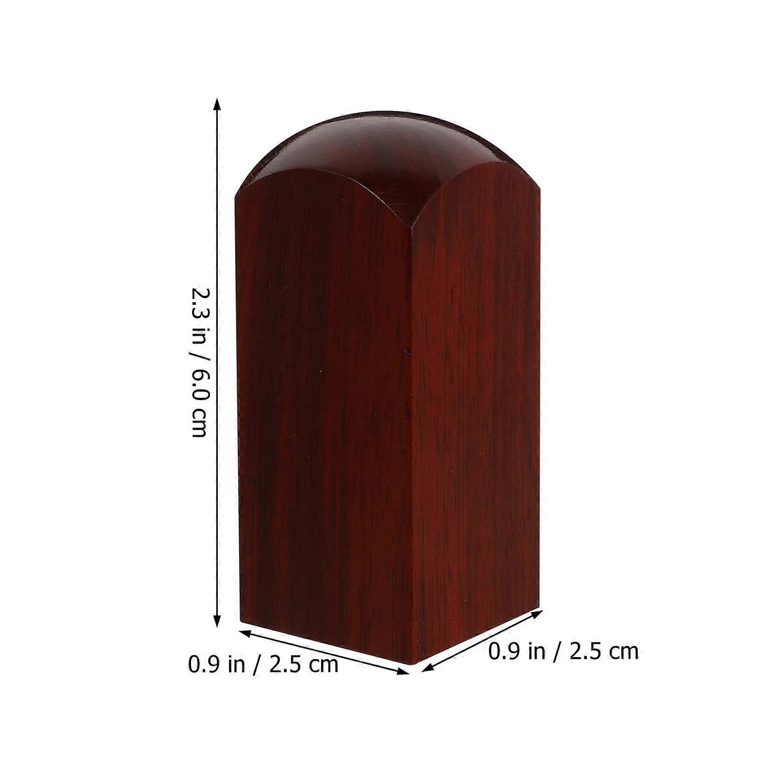 Red Scrapbook Wooden Seal for DIY Craft Stamp 2Pcs Square Block Stamps