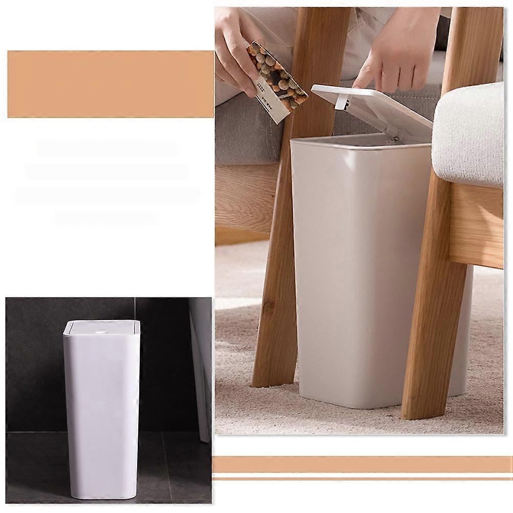 Plastic Press Type Trash Can for Storage Use Small Size with Lid