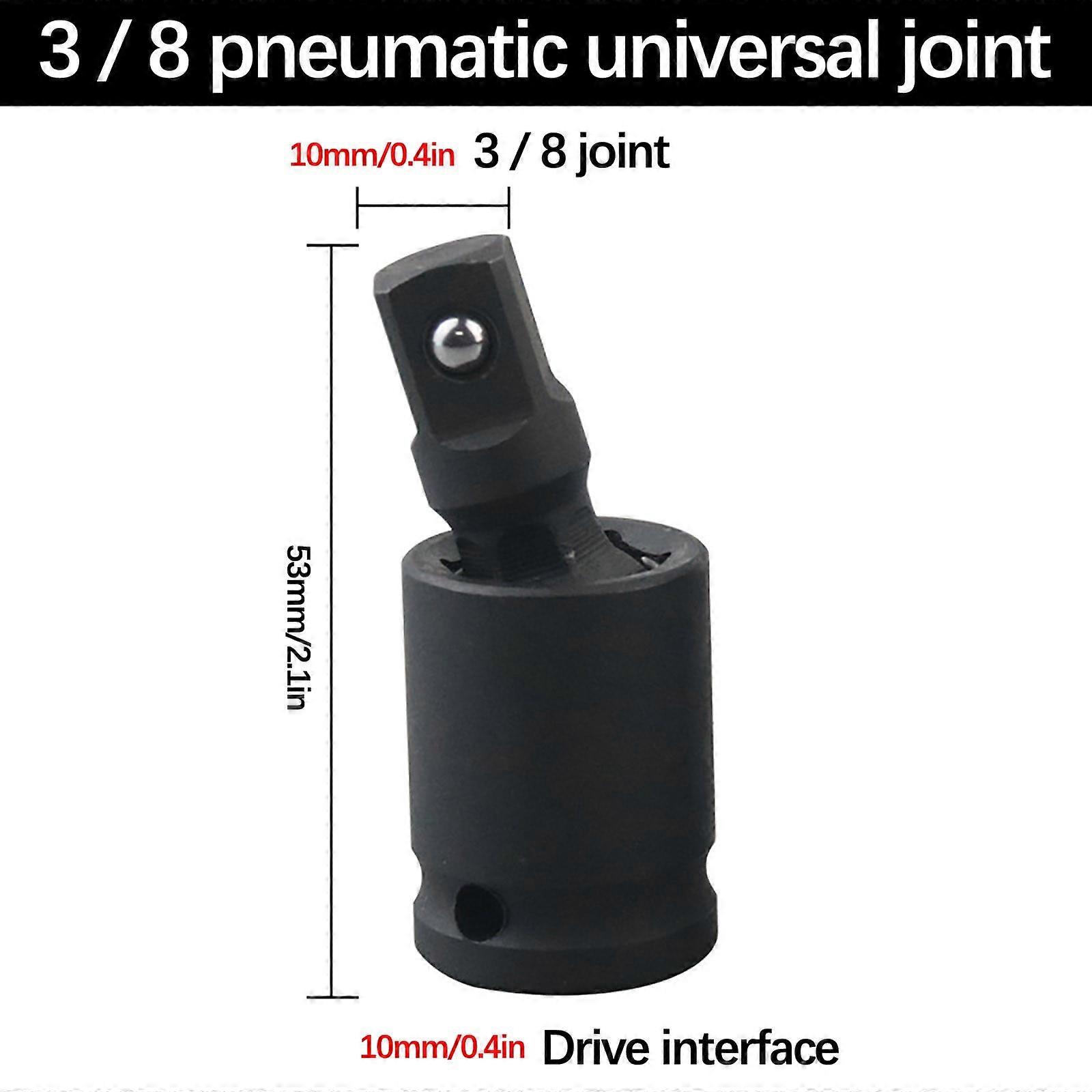 Universal Joint Swivel Socket Adapter Set, 1/4", 3/8" & 1/2" Drivers, Impact Universal Joint, Full Impact Grade