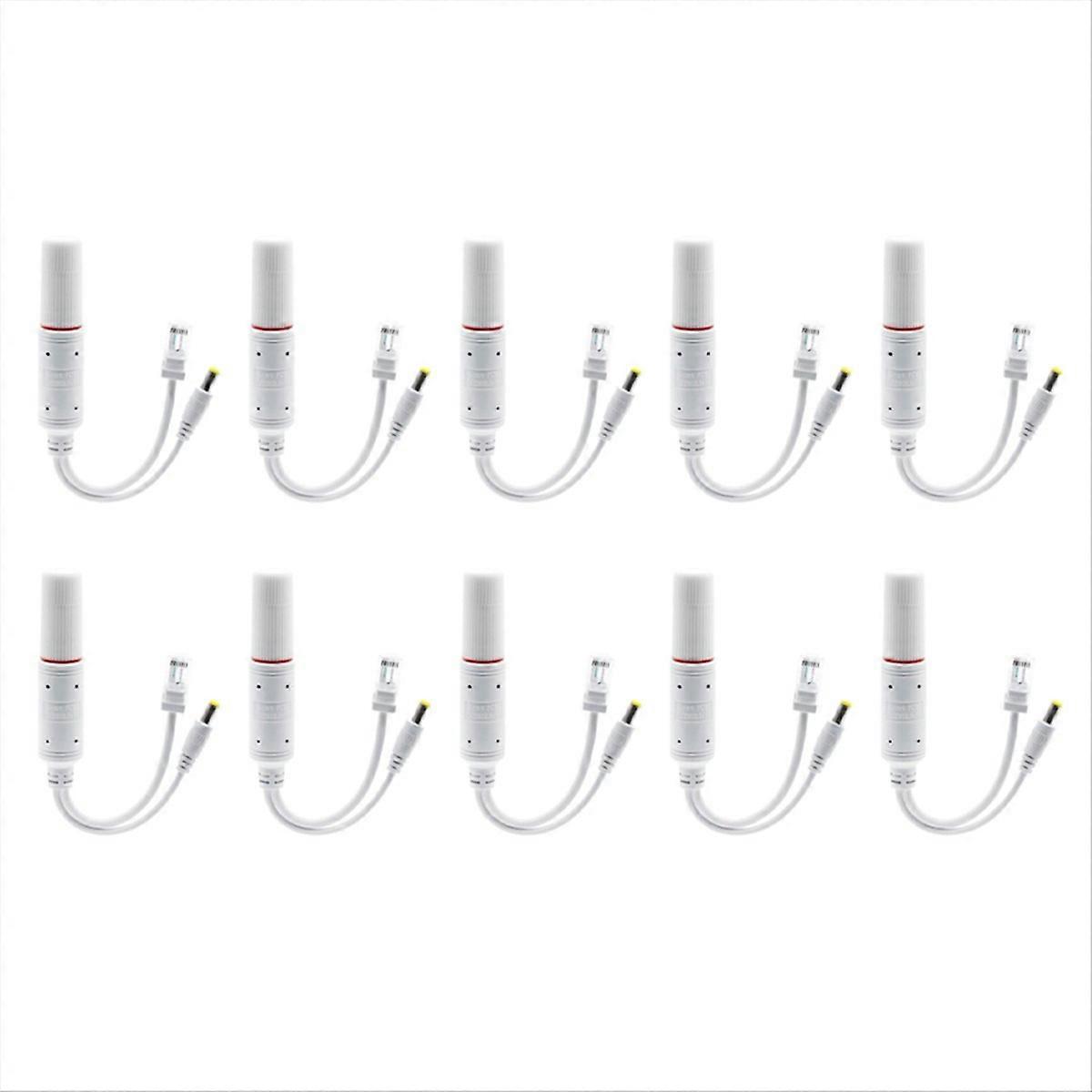 10Pc POE Spliter Waterprof Injector 48 to 12V for IP Camera Extender