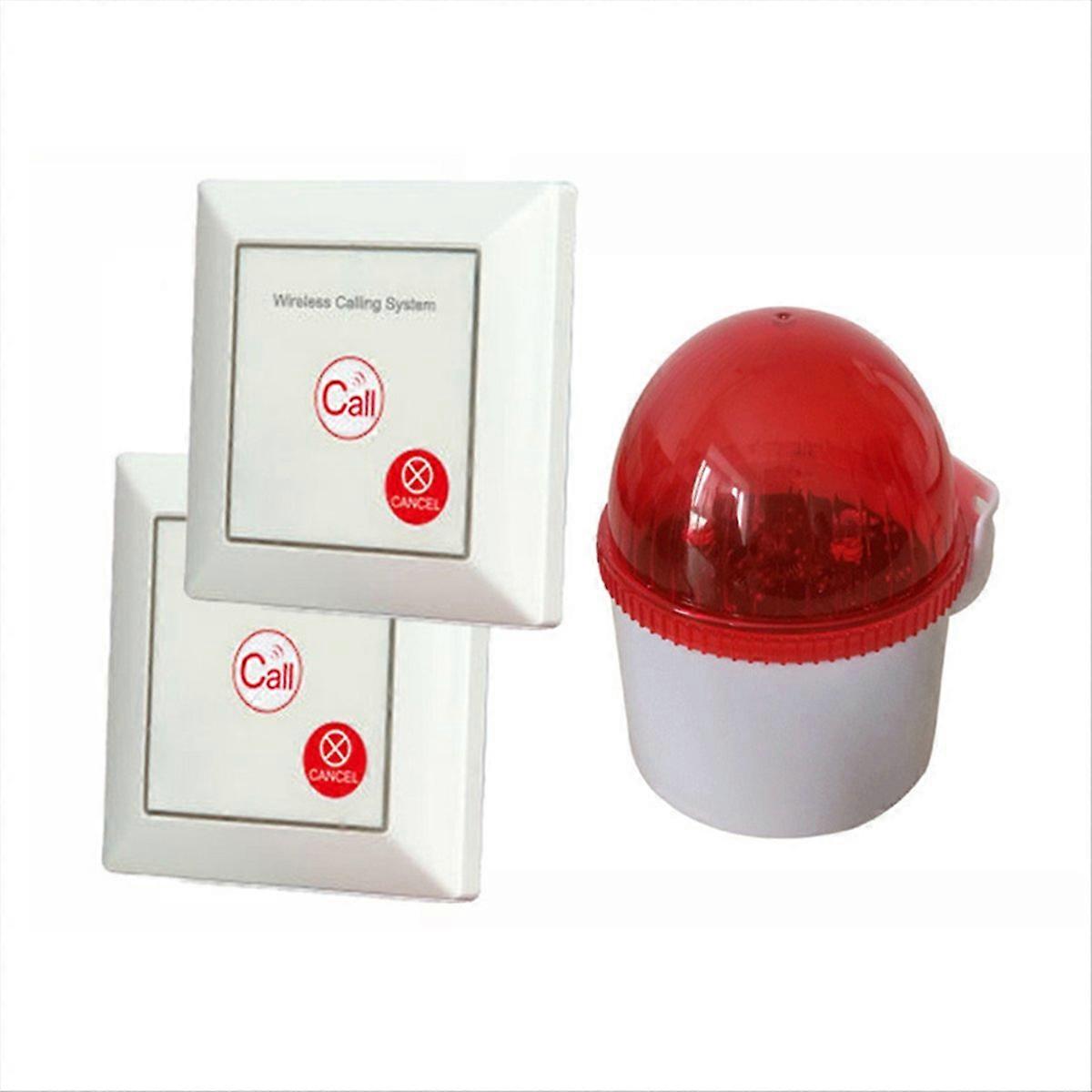 Caregiver Pager Alarm SOS Button Wireless Sound and Light Alarm