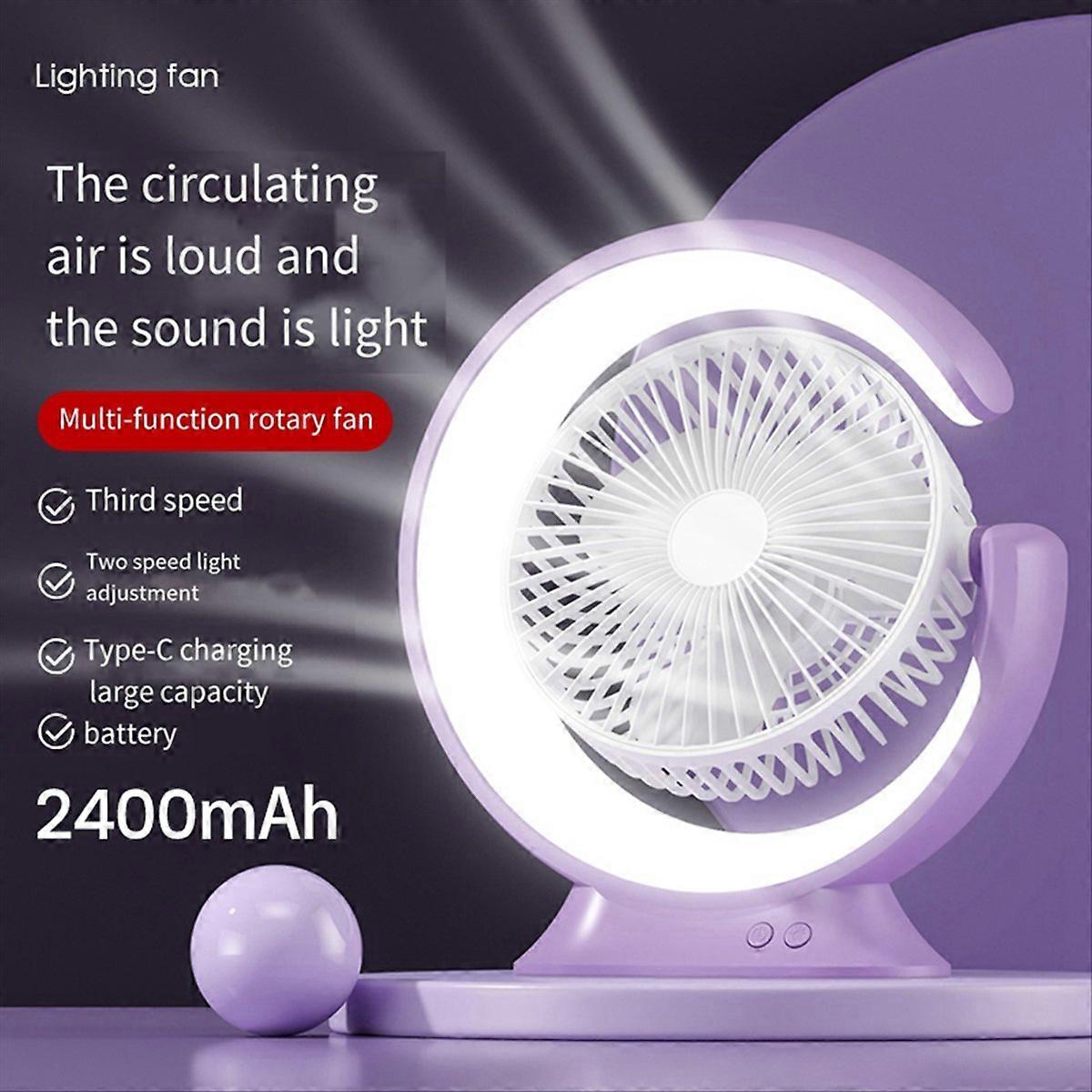 Desk Lamp Fan 2400mAh Desktop Runner Light,