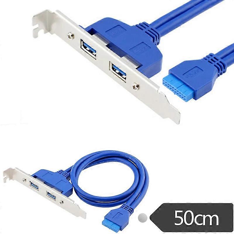 USB3.0 20PIN Back Panel Motherboard Converter Cable 50CM Extend Adapter for Desktop PC Computer