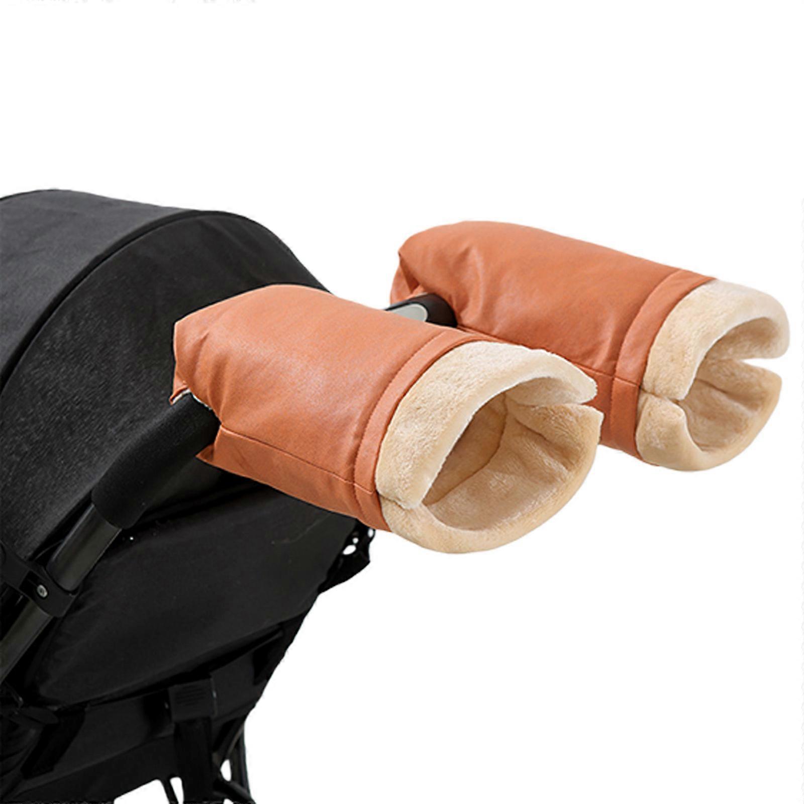 Baby Strollers Gloves Warm Windproof Easy Button Attachment Universal for Hands Comfort During Winter Walks and Outings  Orange