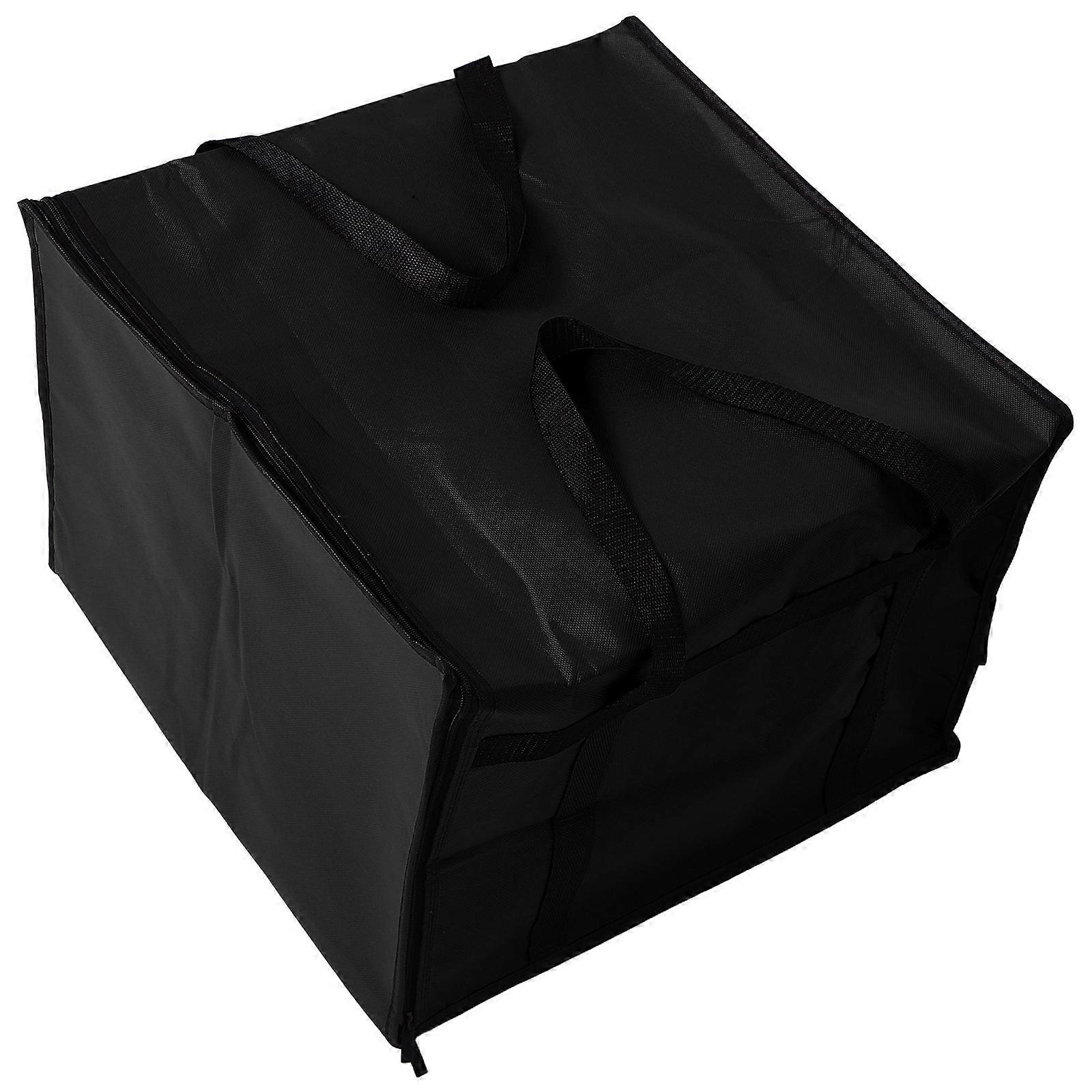 Thermal Retention Insulated Grocery Bag Compact Design For Various Scenarios Black Color 1Set