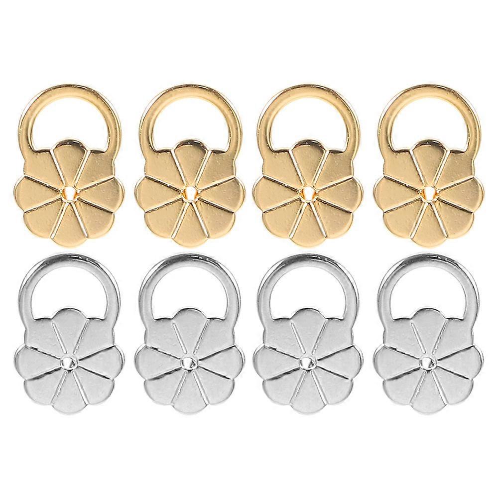 Earplugs Earring Backs for Heavy Earring Supports 8Pcs Assorted Color Alloy Material
