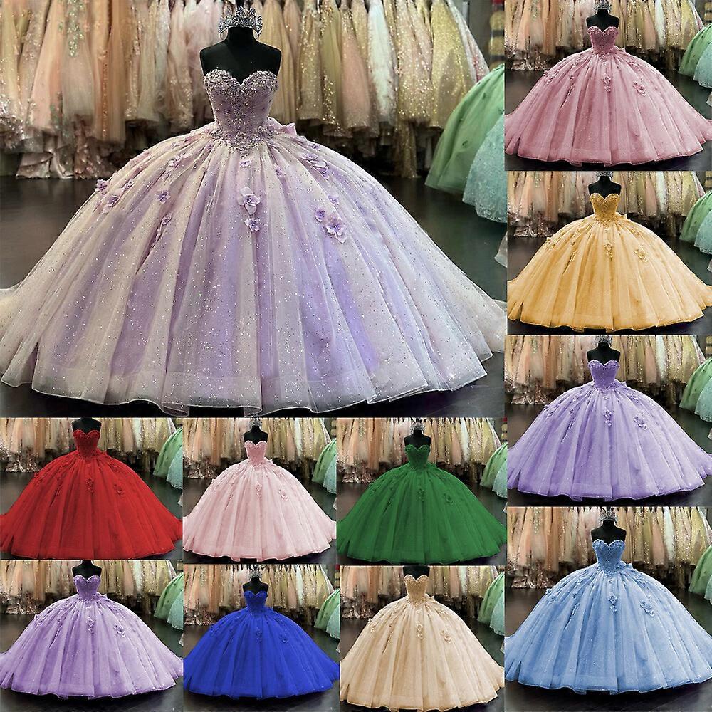 Sweet 15 Quinceanera Dresses Ball Floral Gowns Custom Color Vestidos De 15  Aos | Fruugo NO