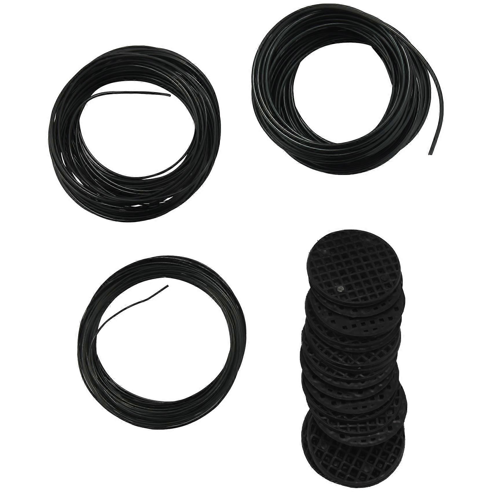 Bonsai Wire Set with Flower Pot Hole Mesh Pad,Black