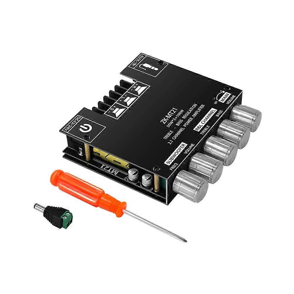 BT5.0 Amplify Board 2.1 Channel Audio Amplifier Board 50W X2 Plus 100W Subwoofer Bluetooth Audio Module