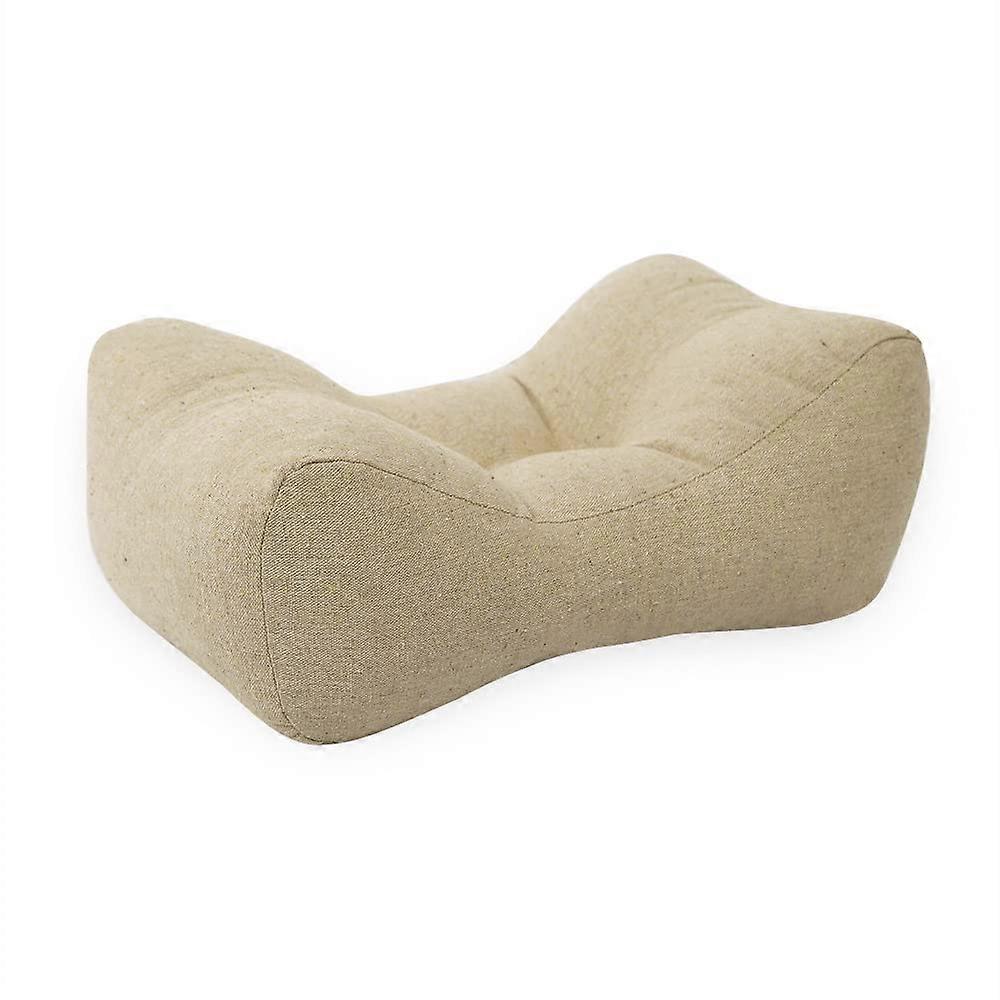 Ergonomic Lumbar Support Pillow with Memory Foam for Car, Office, Travel, Medium Firm Khaki