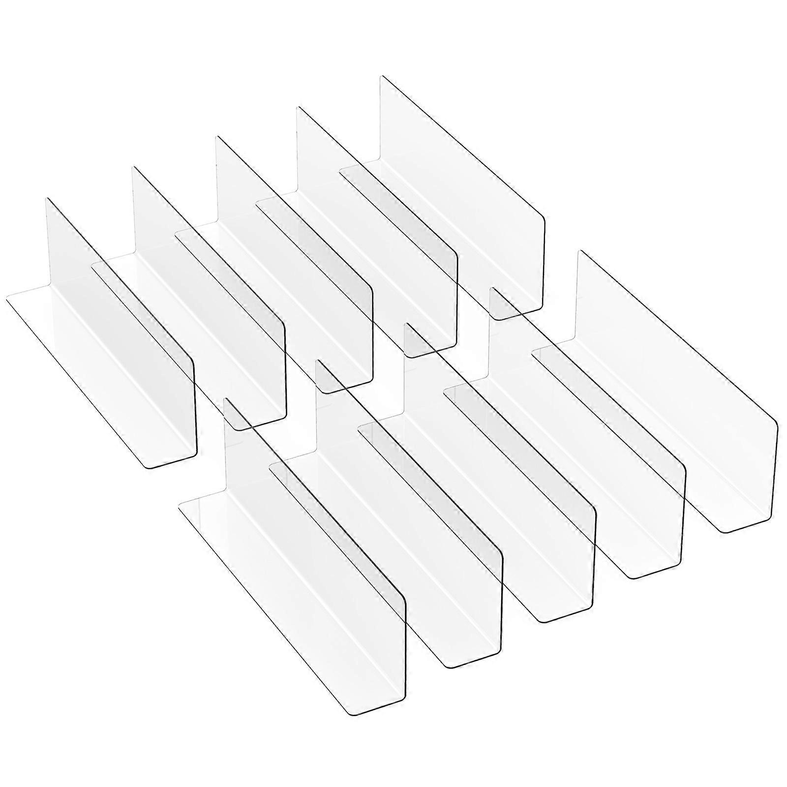 Plastic Shelf Divider for Organizing 40Pcs Transparent Commodity Dividers