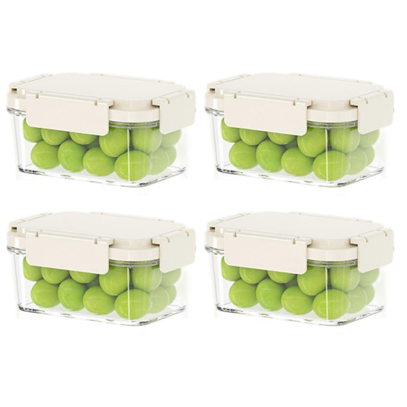 4Pcs BPA  Airtight Food Storage Containers with Lids 450ml Leakproof Stackable Plastic