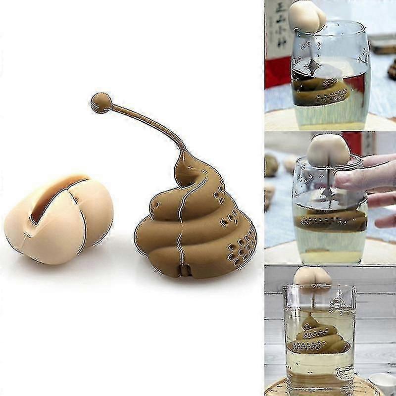 Tea Filter Poop Shaped Tea Filter Reusable Silicone Tea Infuser Portable Tea Strainer yu