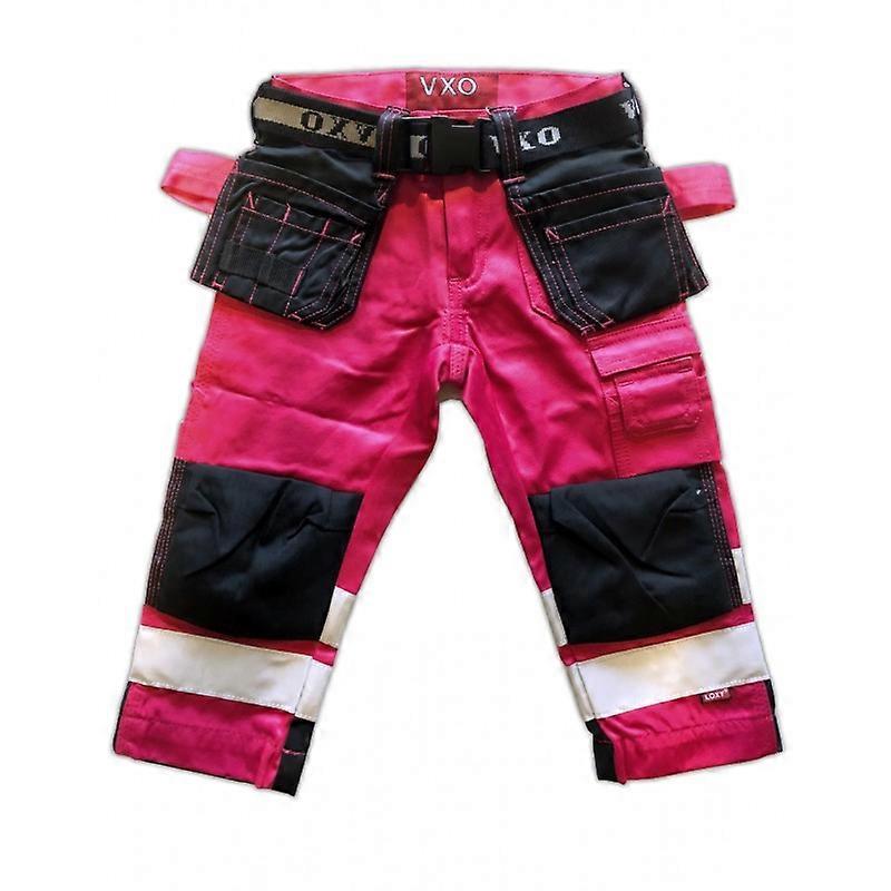 Werkbroek met Loxy reflector Roze