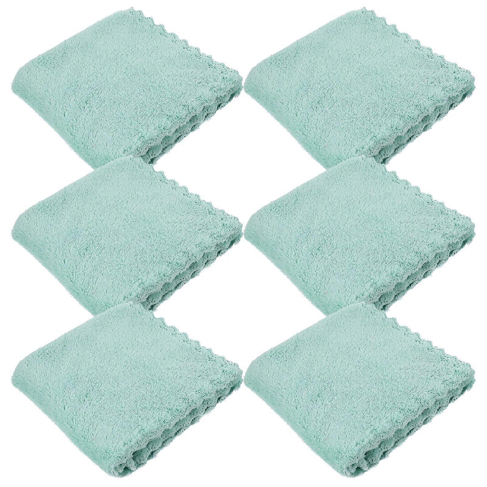 6Pcs Soft Absorbent Face Towels 30x30cm Quick Dry Reusable Makeup Remover Cloths for Travel and Daily Use