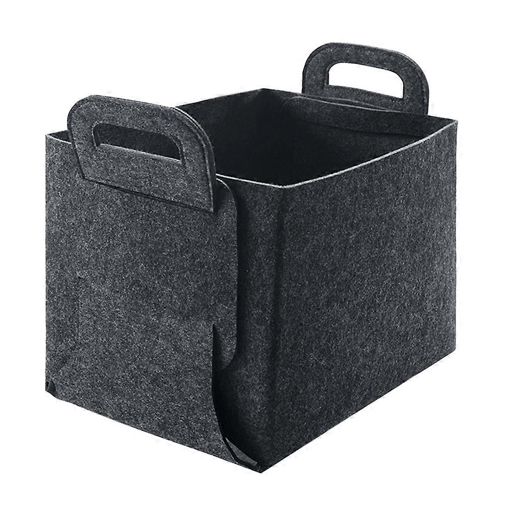 Grey Felt Storage Basket for Foldable Sundries Organizer 3Pcs