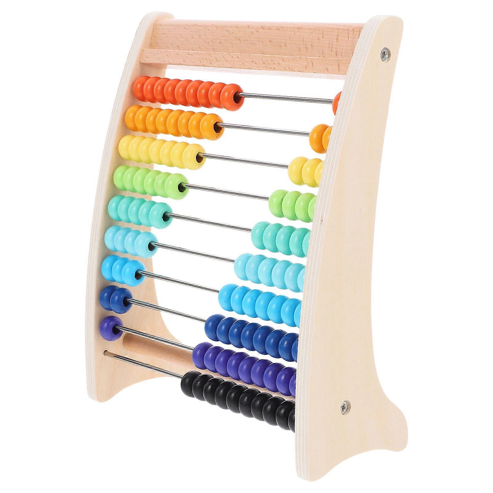 Calculation Wooden Abacus Educational Tool 1Set for Learning