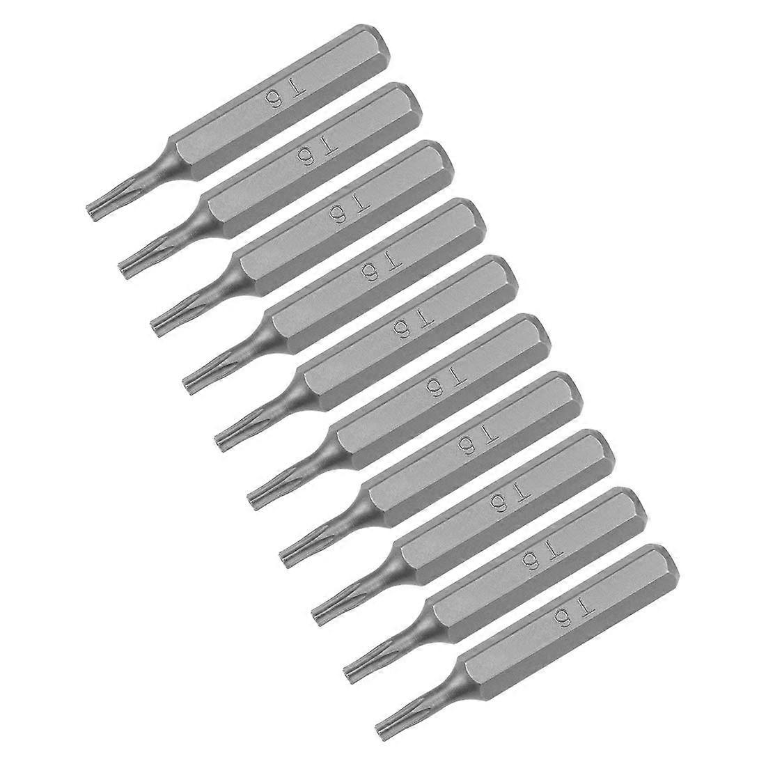T6 Torx Screwdriver Bits Set 10pcs Magnetic Precision S2 Steel 5/32 Inch Hex Shank