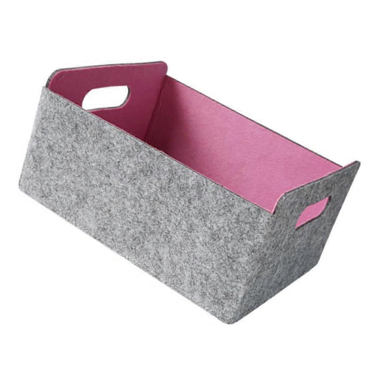 Large Felt Storage Basket with Generous Capacity Foldable Organizer for Home Office and Dorm