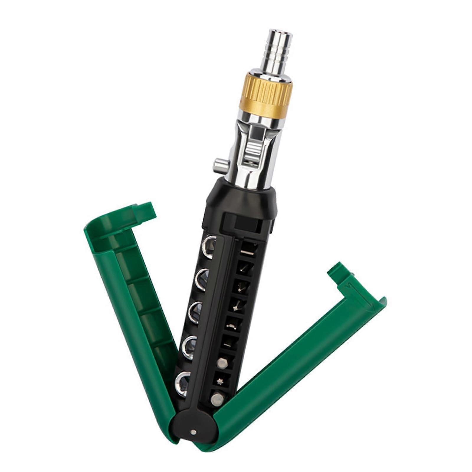 14in1 MultiAngle Ratcheting Screwdriver Set with Adjustable Head BuiltIn Bit Storage