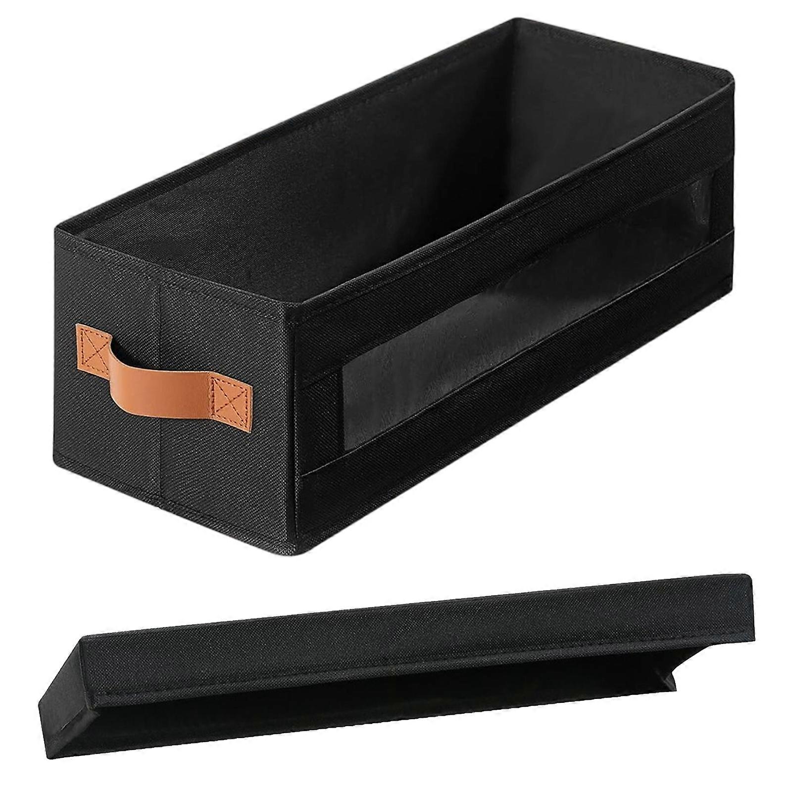 Multipurpose Storage Box For DVDs Featuring View Window Stackable Oxford Fabric Compacts Design Multicolor