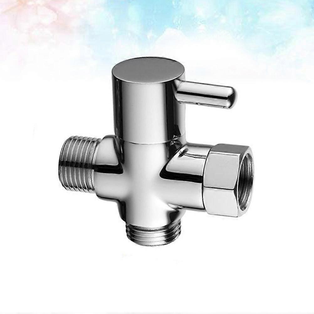 Shower Splitter All Copper Water Separator for Bathroom Silver