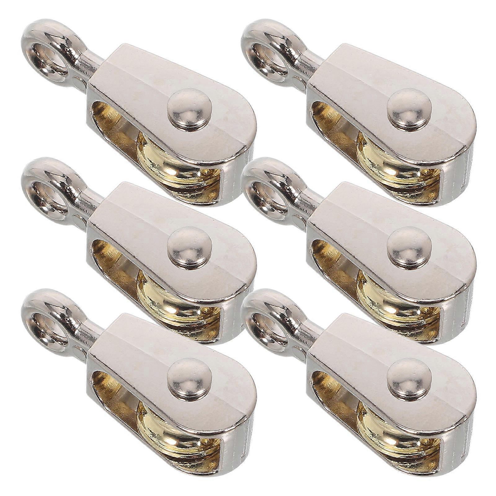Science Classroom Kit Single Pulley Block Tool 6Pcs Zinc Alloy