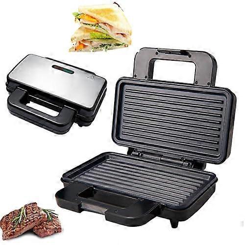 Electric Sandwich Maker 1000W DoubleSided Heating NonStick Panini Press Grill with Temperature Control