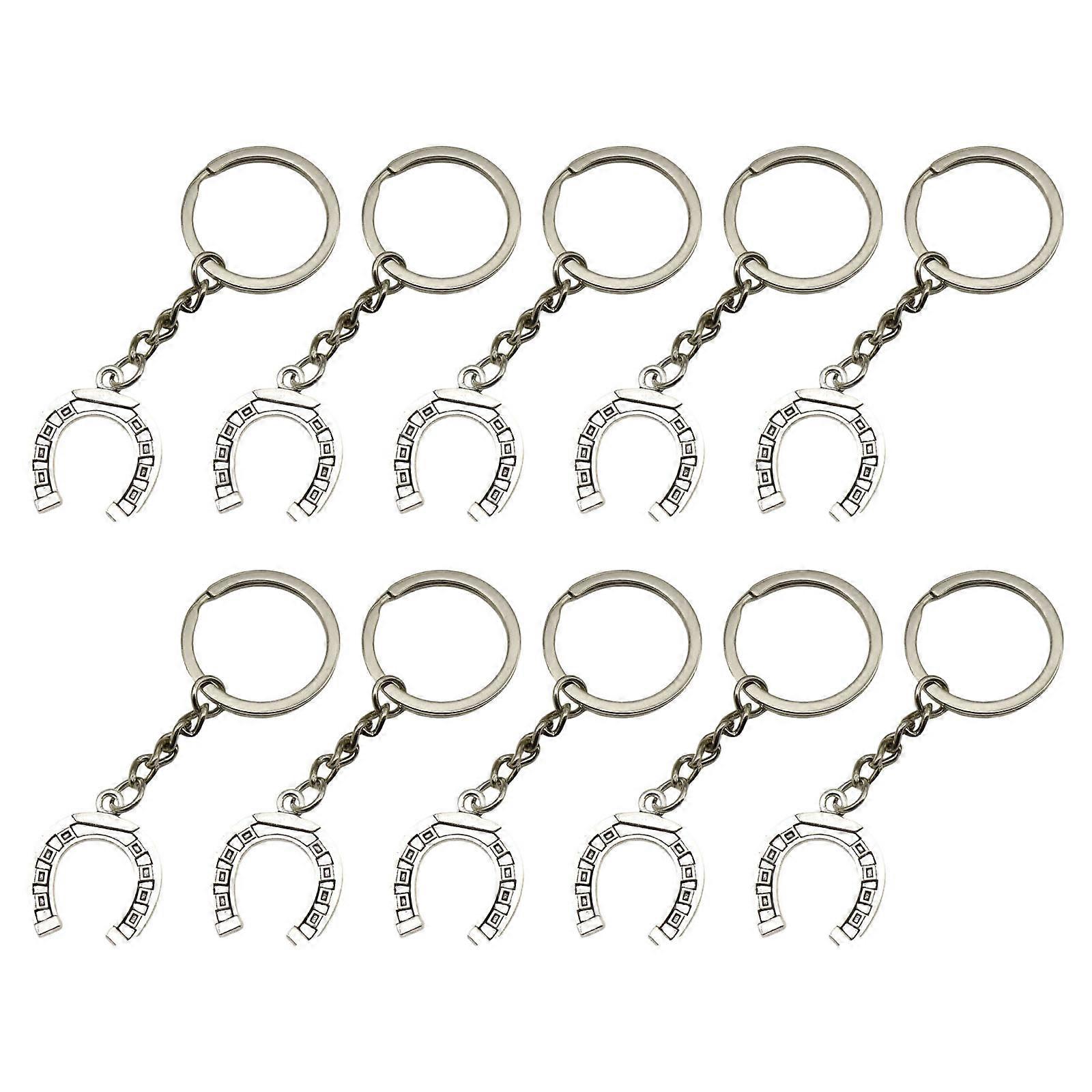Minimalist Design Metal Horseshoe Keychain Featuring Quick Release Hook and Rusts Resistance for Versatile Applications Multicolor