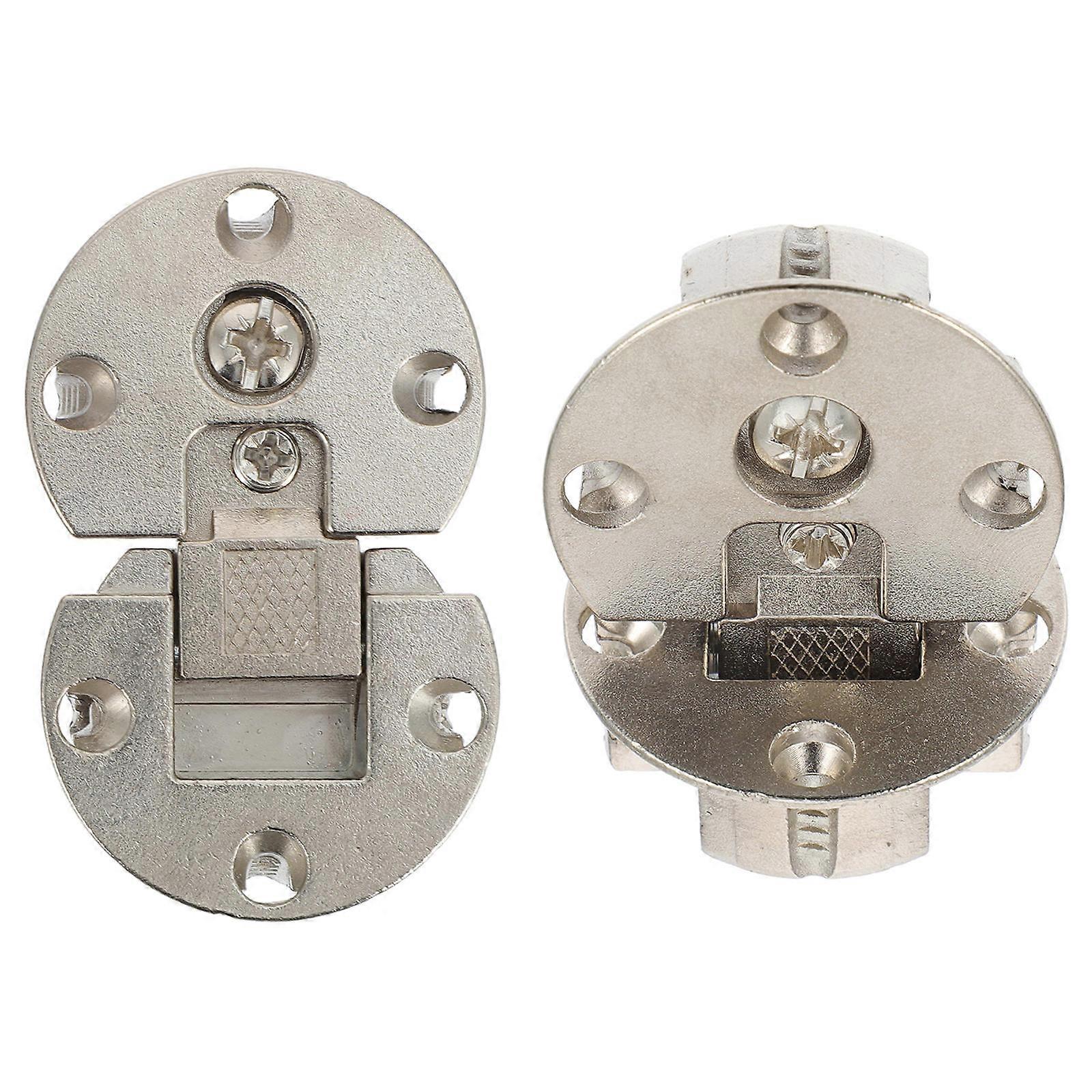 Table Flap Hinges Concealed Hinge for Cupboard Door 4Pcs Silver