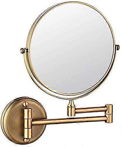 Wall Mounted Makeup Mirror 8 Inch DoubleSided 3X Magnification Extendable Vanity Chrome Finish