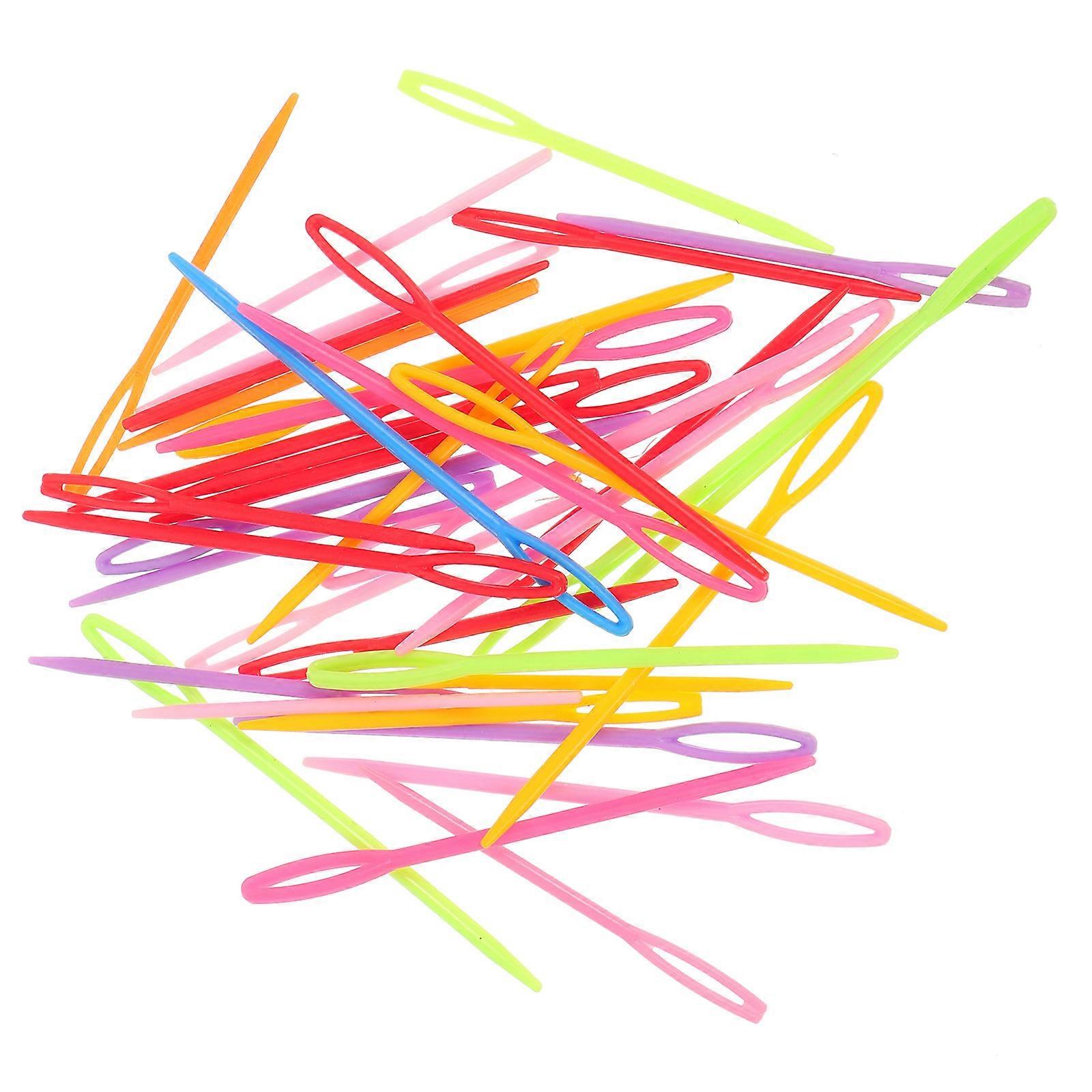 Plastic Large Eye Sewing Needles for Sewing Use 40Pcs Assorted Set