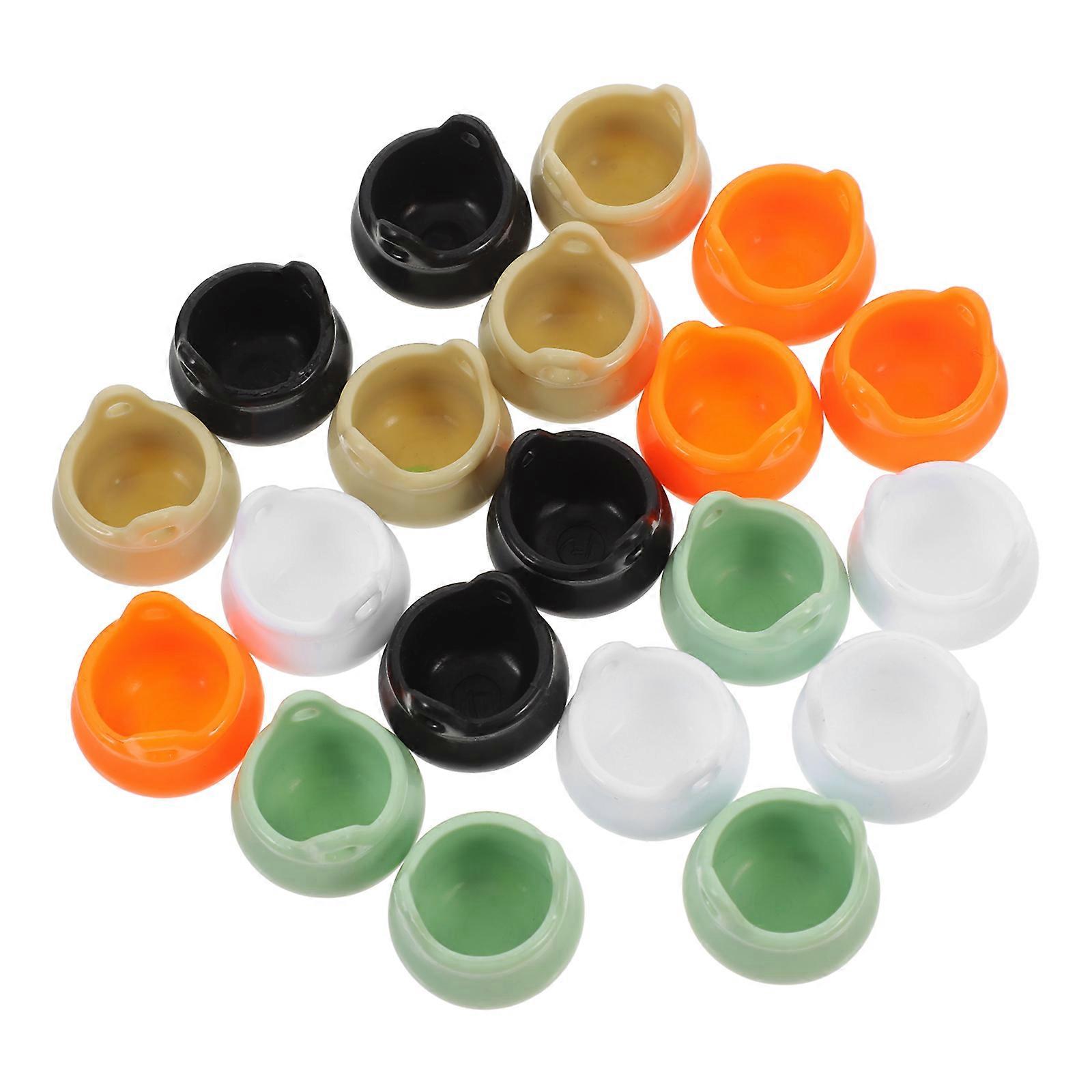 Miniature Cauldrons Halloween Plastic Witch Pot Decorations for 20Pcs