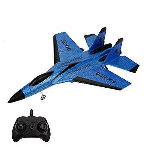 RC Glider 2.4G Dual Channel EPP Micro RTF Remote Control Airplane Indoor Fighter Blue Finish