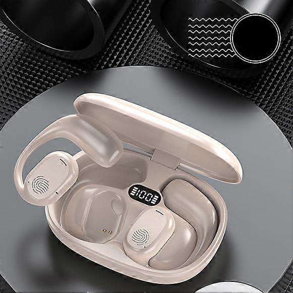 Wireless Bone Conduction Headphones Earbuds Bluetooth Bin Display Touch Control Headphones Ear Hanging Bluetooth Headset