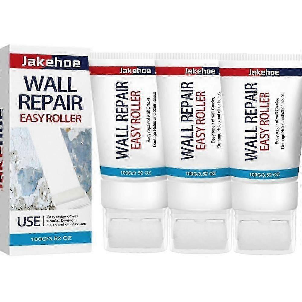 White Wall  Paste with Roller Brush, Low Odor WaterBased Crack Filler for Interior Touch Ups