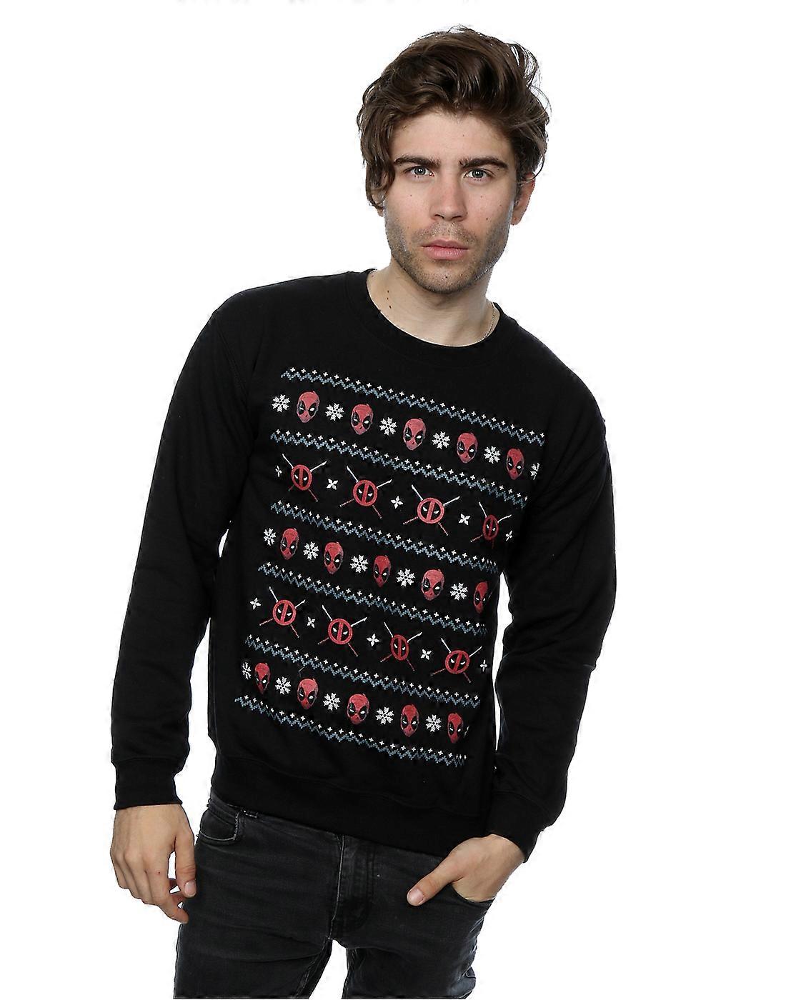 Marvel Men's Deadpool Christmas Sweatshirt